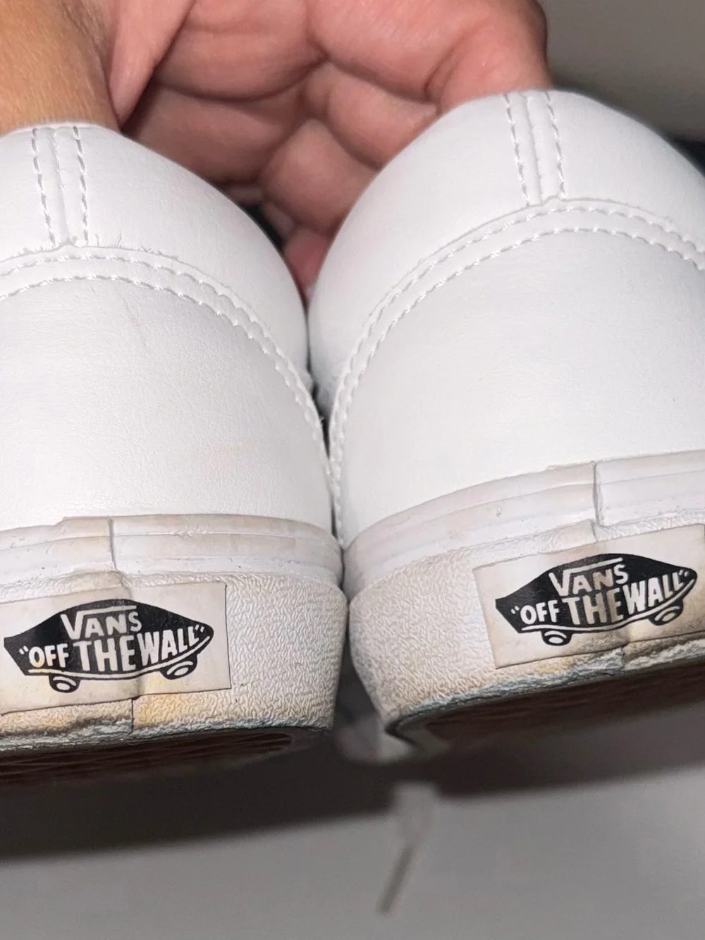 Vans White Leather Sneakers